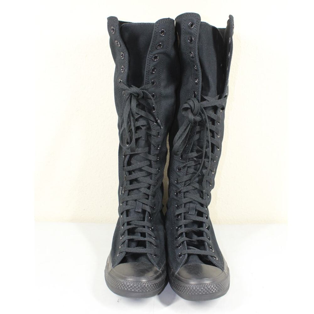 Converse All Star Chuck Taylor Knee High Goth All Black Women 10.5 Men 8.5